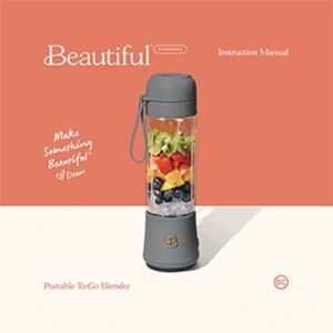 portable to go blender by BEAUTIFUL in color cornflower blue